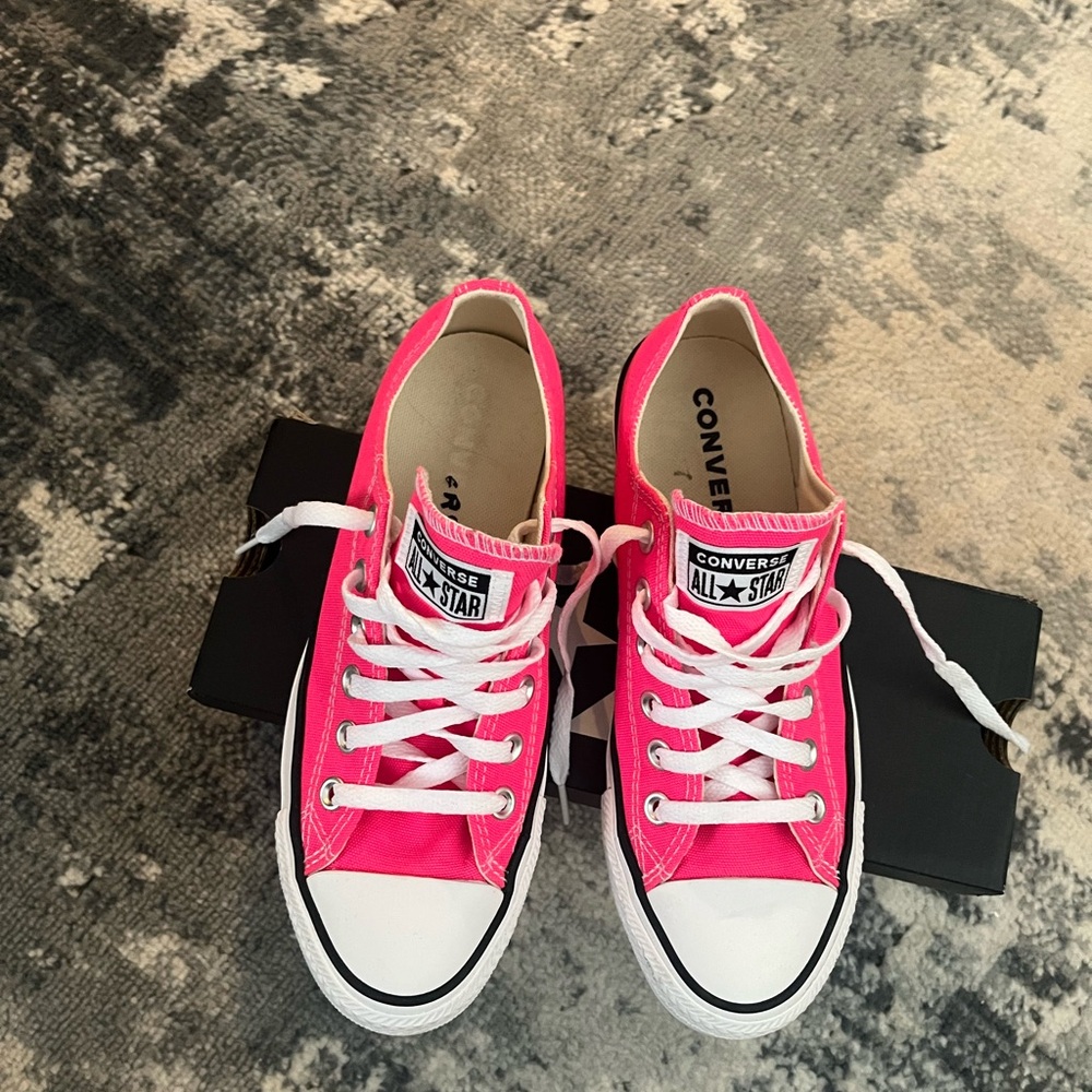 Converse Vibrant Pink All Star Shoes - Picture 2 of 5